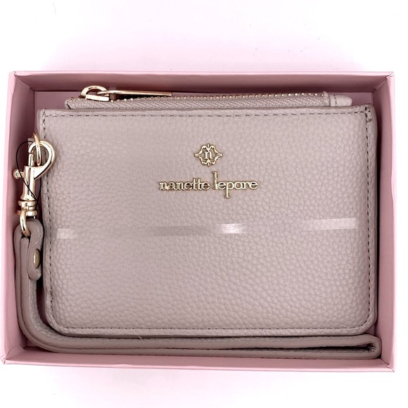 Nanette Lepore Handbags - Nanette Lepore Gray Wristlet Wallet w/Gift Box - NIB